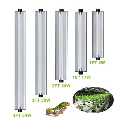 plant growth lamp t5 fluorescent lamp reflector nanotech 24 inch EDJ T5 24 watts grow light hydroponic planter